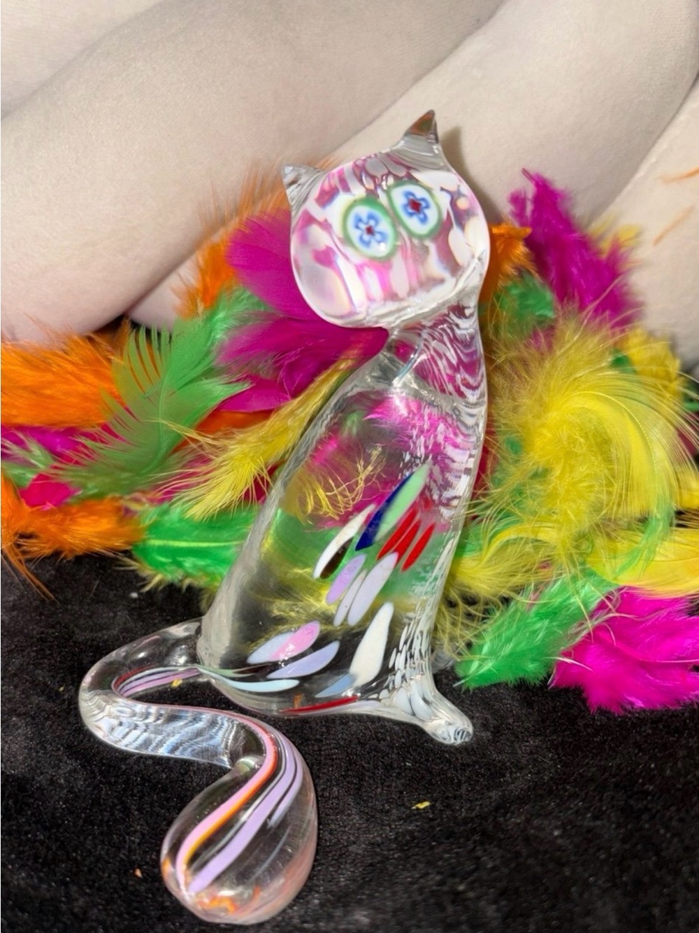 Vintage Murano Hand Blown Glass Cat